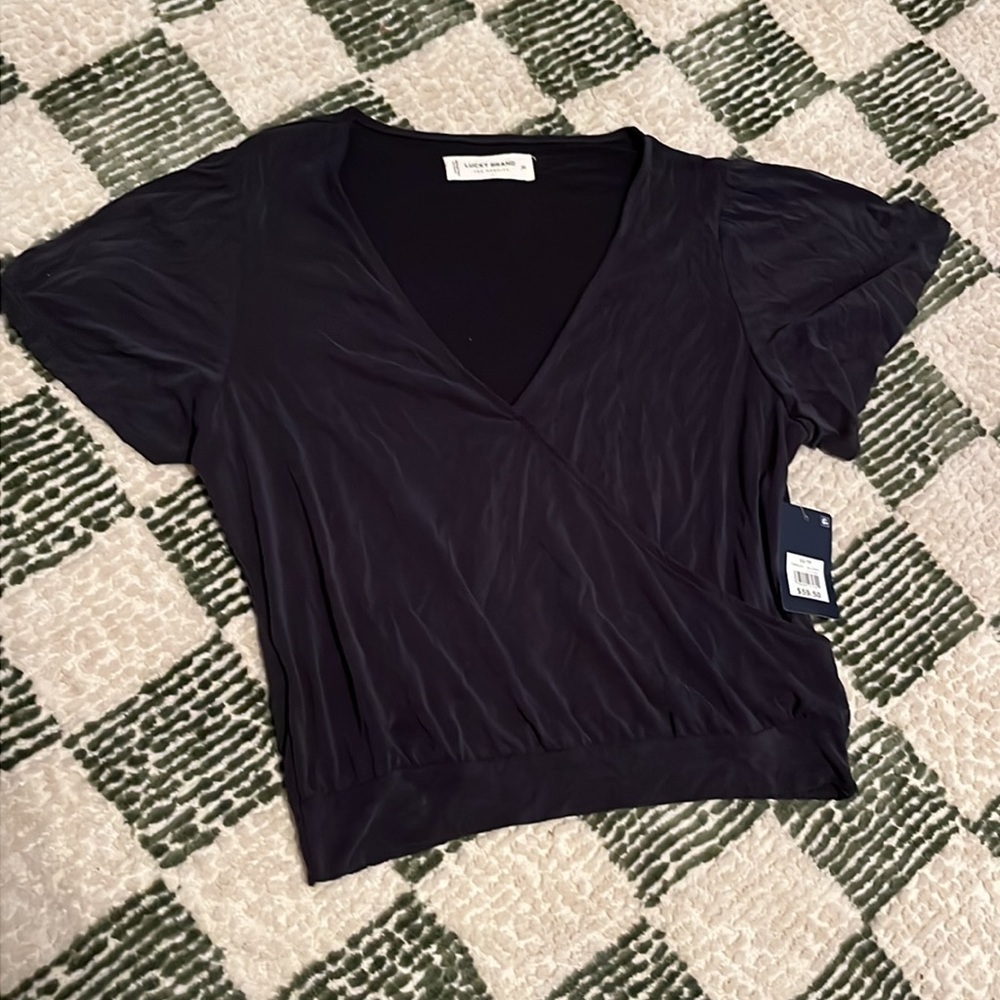 Lucky Brand faux wrap T-shirt NWT